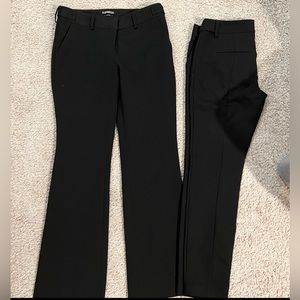 2 Black Work Pants - Flared and Skinny Style